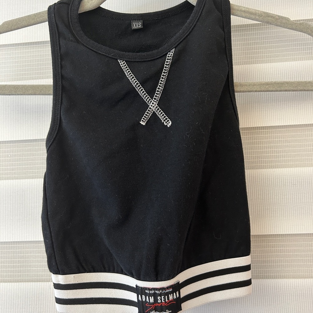 Adam Selman Sport Black Crop Top size XXS